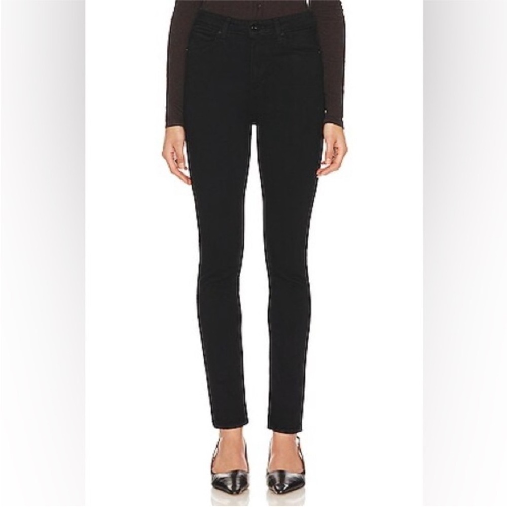 PAIGE Gemma Straight Leg Jeans Black Shadow Denim Casual Women’s Size 28